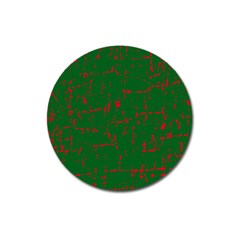 Green And Red Pattern Magnet 3  (round)