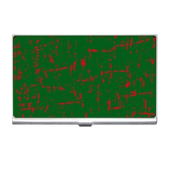 Green And Red Pattern Business Card Holders