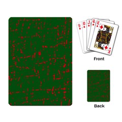 Green And Red Pattern Playing Card