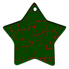 Green And Red Pattern Star Ornament (two Sides) 