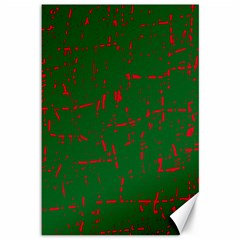 Green And Red Pattern Canvas 12  X 18  