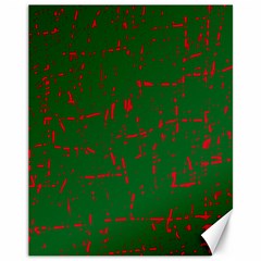 Green And Red Pattern Canvas 11  X 14  