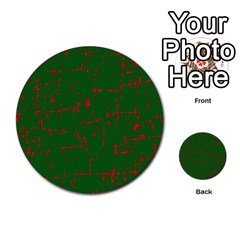 Green And Red Pattern Multi-purpose Cards (round) 