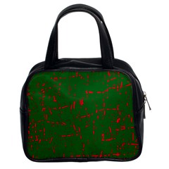 Green And Red Pattern Classic Handbags (2 Sides)