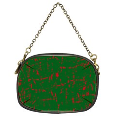 Green And Red Pattern Chain Purses (one Side) 