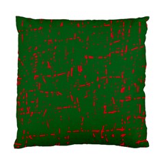 Green And Red Pattern Standard Cushion Case (one Side)