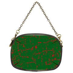 Green And Red Pattern Chain Purses (two Sides) 