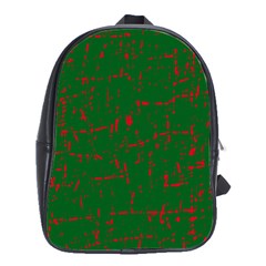 Green And Red Pattern School Bags(large) 