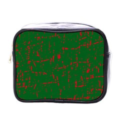 Green And Red Pattern Mini Toiletries Bags