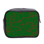 Green and red pattern Mini Toiletries Bag 2-Side Back