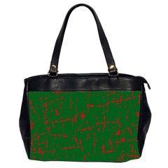 Green And Red Pattern Office Handbags (2 Sides)  by Valentinaart