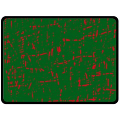 Green And Red Pattern Fleece Blanket (large) 