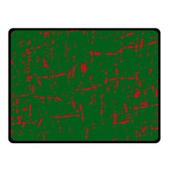 Green And Red Pattern Fleece Blanket (small) by Valentinaart