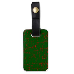 Green And Red Pattern Luggage Tags (one Side) 