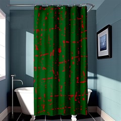 Green And Red Pattern Shower Curtain 36  X 72  (stall) 