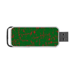 Green And Red Pattern Portable Usb Flash (one Side)