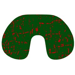 Green And Red Pattern Travel Neck Pillows