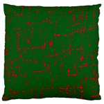 Green and red pattern Large Flano Cushion Case (Two Sides) Front