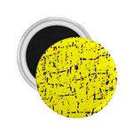 Yellow summer pattern 2.25  Magnets Front