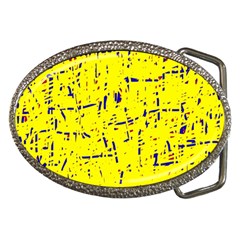 Yellow Summer Pattern Belt Buckles