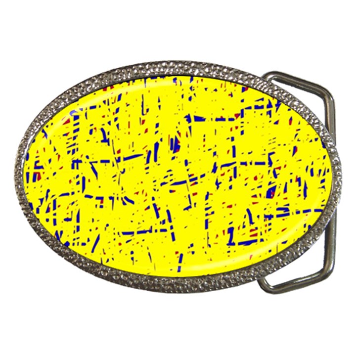 Yellow summer pattern Belt Buckles