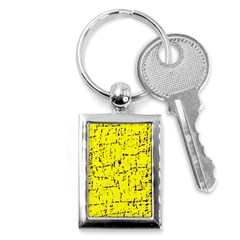 Yellow Summer Pattern Key Chains (rectangle) 