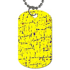 Yellow Summer Pattern Dog Tag (one Side)