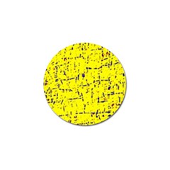 Yellow Summer Pattern Golf Ball Marker (4 Pack)