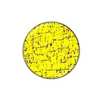 Yellow summer pattern Hat Clip Ball Marker Front