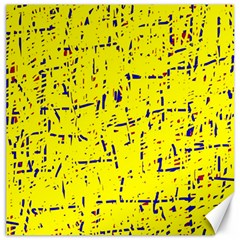 Yellow Summer Pattern Canvas 16  X 16  