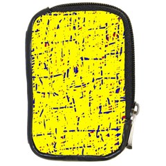 Yellow Summer Pattern Compact Camera Cases by Valentinaart