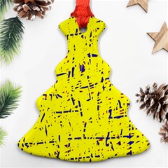 Yellow Summer Pattern Ornament (christmas Tree)