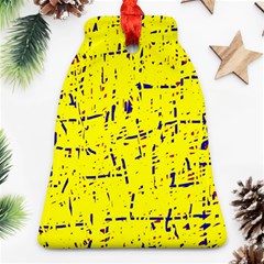 Yellow Summer Pattern Bell Ornament (2 Sides)