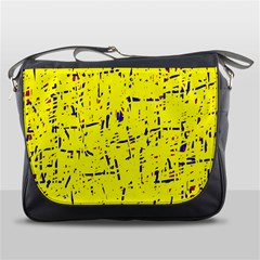 Yellow Summer Pattern Messenger Bags