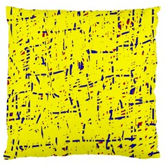 Yellow Summer Pattern Large Cushion Case (one Side)