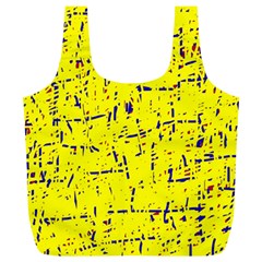 Yellow Summer Pattern Full Print Recycle Bags (l) 