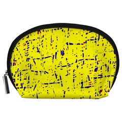 Yellow Summer Pattern Accessory Pouches (large) 