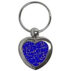 Blue Pattern Key Chains (heart) 