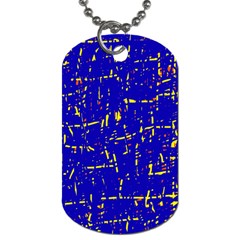 Blue Pattern Dog Tag (one Side)