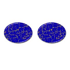 Blue Pattern Cufflinks (oval) by Valentinaart