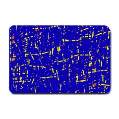 Blue Pattern Small Doormat  by Valentinaart