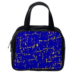 Blue Pattern Classic Handbags (one Side)