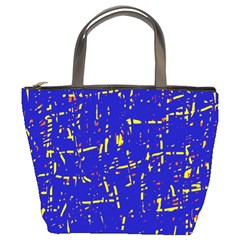 Blue Pattern Bucket Bags