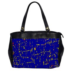 Blue Pattern Office Handbags by Valentinaart