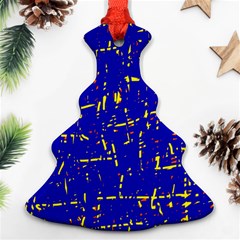 Blue Pattern Ornament (christmas Tree)