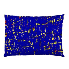 Blue Pattern Pillow Case (two Sides) by Valentinaart