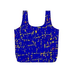 Blue Pattern Full Print Recycle Bags (s) 