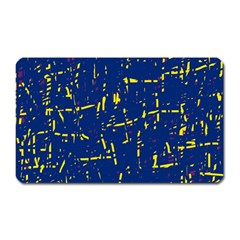 Deep Blue And Yellow Pattern Magnet (rectangular)