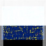 Deep blue and yellow pattern Rectangular Jigsaw Puzzl Front