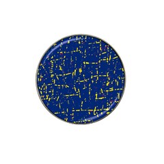 Deep Blue And Yellow Pattern Hat Clip Ball Marker (10 Pack)